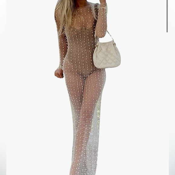 Bridal Sparkly Bathing Suit Cover Up - Picture 5 of 5